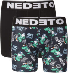 Nedeto 2PACK gyermek boxeralsó Nedeto többszínű (2NBDV1) 6-8 éves