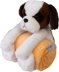 Babymatex CAROL takaró 85x100 cm - Narancssárga plüss kutyával (MX-60875)