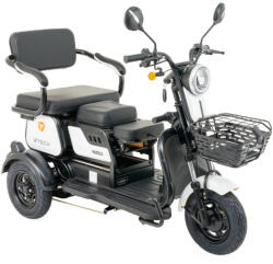 Z-Tech ZTech-16A, Ólomsavas 60V, 20Ah, 1200W, 25 km/h, 3 kerekű, Elektromos jármű, differenciálműves *E-MOVE* fehér
