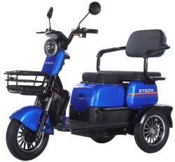 Z-Tech ZTech-16A, Ólomsavas 60V, 20Ah, 1200W, 3 kerekű, 25 km/h, Elektromos jármű, differenciálműves *E-MOVE*kék