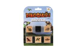 Teddies Timbre din lemn 5+1 cu perna dinozaur 3x3cm pe carton (00850980)