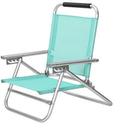 SONGMICS Hordozható strandszék 4 pozícióban dönthető háttámlával, összecsukható, légáteresztő és kényelmes szövet, zöld (GCB065C01)