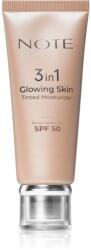 Note Cosmetique 3 in 1 Glowing Skin tónusegyesítő hidratáló krém az élénk bőrért SPF 50 30 ml