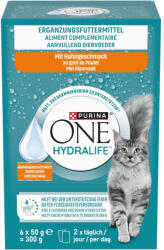 Purina One Hydralife kiegészítő állateledel felnőtt macskáknak csirke ízesítéssel 6 x 50 g (300 g) - ecofamily