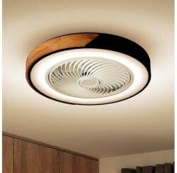 Brilagi Brilagi-LED plafonieră LED dimabilă cu ventilator, 30W/230V, 3000-6500K, negru/stejar +telecomandă (BG1616)