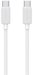 USAMS ky adatkábel, type-c - type-c, 60w, pd gyorstöltő, 200cm, fehér (SJ696USB02)
