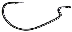 Vanfook Carlige offset Vanfook Worm-55 Stealth Black Offset Hooks nr. 2/0 (4949146026023)