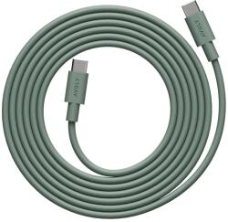 Avolt Adat- és gyorstöltő kábel USB-C/USB-C, AVOLT, gyorstöltés, 100 W, 2 méter, szilikon anyag, minimalista design, zsálya (C1CCI1002OG)