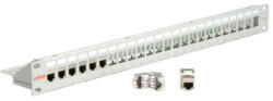 Roline Cat. 6 19"-Keystone Patch Panel STP, light grey (26.11.0359) - easy-shop