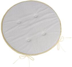 BellaTEX Ülőpárna ADÉLA, 7904 kerek sima, átmérő 40 cm, kockás, szürke-fehér (13207)