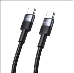 USAMS Adatkábel, Usams, 2 x USB-C, 60W, 1.2m, fekete (Usa001532)