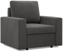 GreenSite Zeus fotel, egyenes kartámasz, szövet anyag, hab töltet, szürke