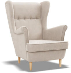 GreenSite Uszak fotel, bársony, bézs