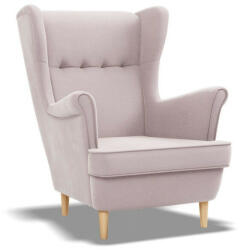 GreenSite Uszak fotel, bársony, rózsaszín
