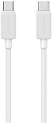 USAMS KY sorozatú US-SJ696 töltő- és adatátviteli kábel, USB-C - USB-C, 60W, 480 Mbps, 2m, fehér