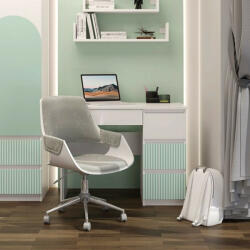 GreenSite MIX Mijas ARTEO íróasztal jobb oldali tárolókkal, 98x76x51 cm, fehér-mentazöld - pepita