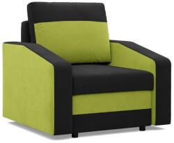 GreenSite Hewlet fotel, szövet anyag, bonell töltet, fekete - zöld - pepita