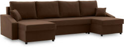 GreenSite Sparta Plus sarokkanapé, szövet anyag, univerzális oldal, barna