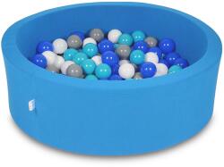  Azúrkék labdamedence 90x30cm fiús türkiz mix labdákkal