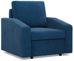GreenSite Zeus fotel, döntött kartámasz, kordbársony, hab töltet, kék