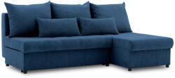 GreenSite Venezia sarokkanapé, kordbársony, univerzális oldal, hab töltet, kék