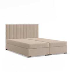 GreenSite Agen ágy, szövet, 180 x 200, ágyneműtartóval, bézs - pepita