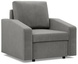 GreenSite Zeus fotel, döntött kartámasz, bársony, hab töltet, világosszürke - pepita