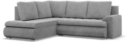 GreenSite Tokio sarokkanapé, L alakú háttámlával, 2 ágyneműtartóval, kordbársony, baloldali, szürke - pepita - 357 269 Ft
