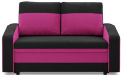 GreenSite Hewlet kanapé, szövet anyag, fekete - rózsaszín - pepita