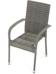  Autronic Kerti szék Grey, szürke műrattan, fém, egymásba rakható (AZC-S2114 GREY)