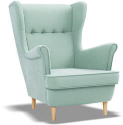 GreenSite Uszak Mini fotel, bársony, kék - pepita - 91 760 Ft