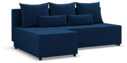 GreenSite Nobu sarokkanapé, bársony, univerzális oldal, kék