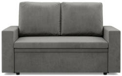 GreenSite Zeus kanapé, bársony, hab töltet, egyenes kartámasz, világosszürke - pepita