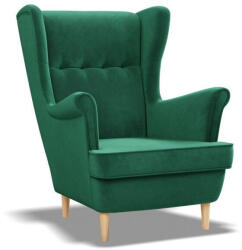GreenSite Uszak fotel, bársony, zöld - pepita - 104 990 Ft