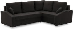 GreenSite Grande Plus sarokkanapé, jobboldali, szövet anyag, fekete