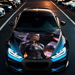  " Hood Art" autótetőfólia, kültéri használatra, L méret (180 x 130cm) - Kód: AVX-CAPOTA-002L