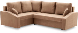 GreenSite Grande Plus sarokkanapé, baloldali, szövet anyag, barna
