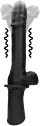 Ouch! Vibrator Realist Hand Held, Vibrating&Thrusting, Silicon Lichid, Negru, USB Vibrator