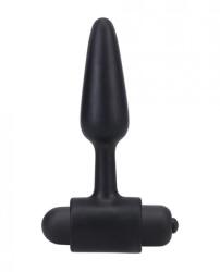 Doc Johnson Dop Anal cu Glont Vibrator, 10 Functii Vibratii, Silicon, Negru, 10.2 cm