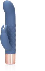 Loveline Vibrator Iepuras Mini Rabbit, 10 Moduri Vibratii, Silicon, USB, Albastru, 14.3 cm Vibrator