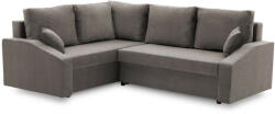 GreenSite Grande Plus sarokkanapé, baloldali, szövet anyag, szürke - pepita