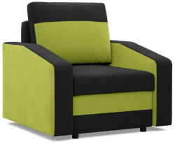 GreenSite Hewlet fotel, szövet anyag, hab töltet, fekete - zöld - pepita