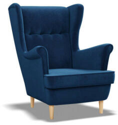 GreenSite Uszak Mini fotel, bársony, kék - pepita - 90 050 Ft