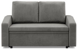 GreenSite Zeus kanapé, bársony, hab töltet, döntött kartámasz, világosszürke