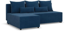 GreenSite Nobu sarokkanapé, kordbársony, univerzális oldal, kék