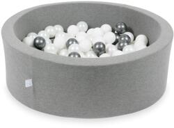  Labdamedence középszürke 90x30cm gyöngyszürke labdákkal