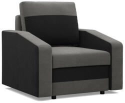 GreenSite Hewlet fotel, szövet anyag, bonell töltet, szürke - fekete