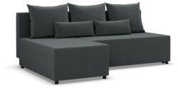 GreenSite Nobu sarokkanapé, bársony, univerzális oldal, szürke