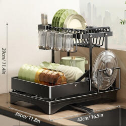  Tágas 2 szintes edénytartó 360°-ban forgatható kifolyóval