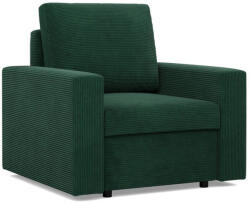 GreenSite Zeus fotel, egyenes kartámasz, kordbársony, bonell töltet, zöld - pepita - 92 220 Ft